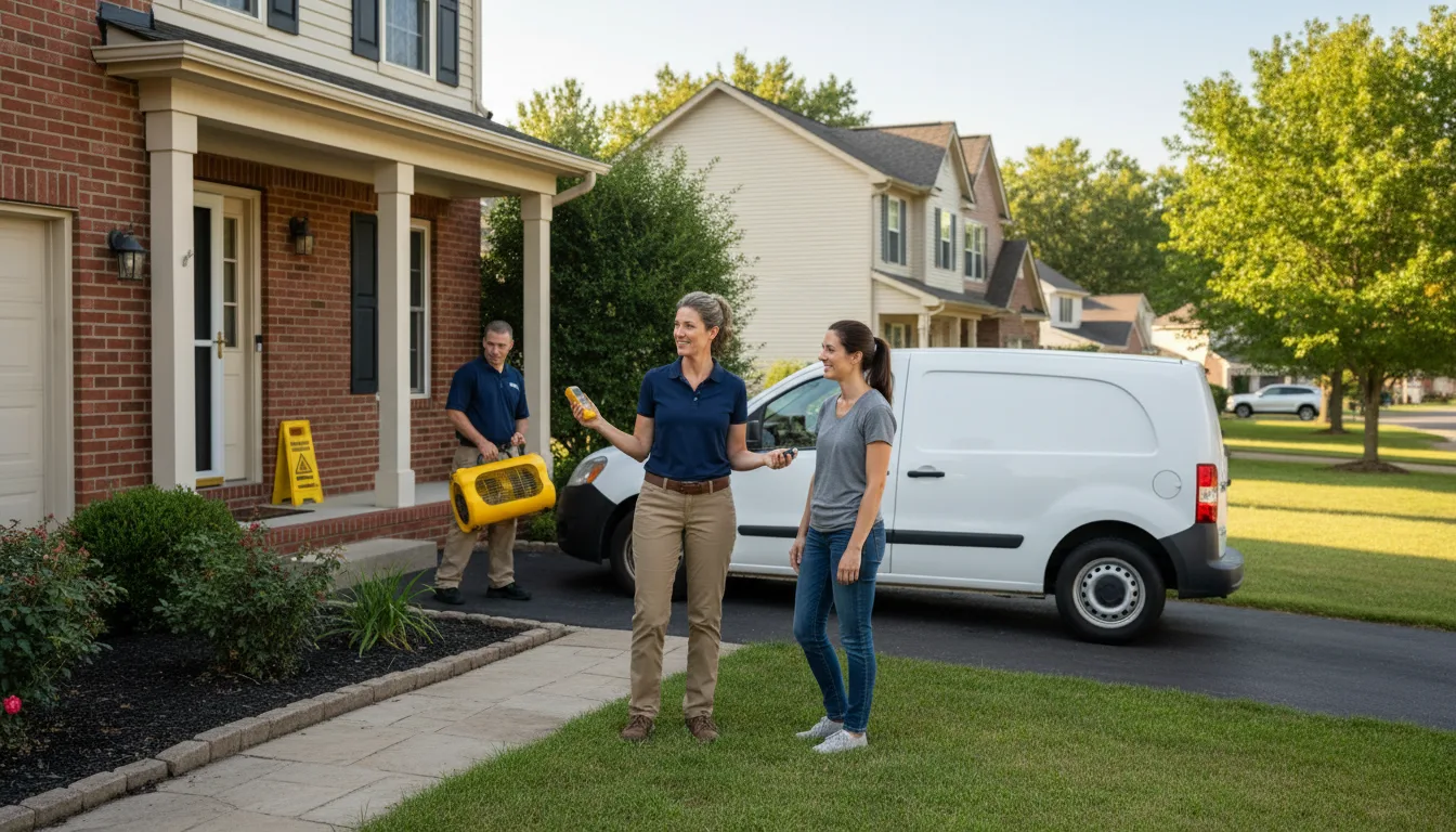 Residential water damage restoration in Tennessee, IL
